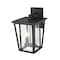 Z-Lite Seoul 2 Light Outdoor Wall Sconce, Black & Clear 571M-BK - alternate 2